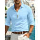 Men's Long Sleeve Button-Up Collared Shirt