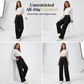 Must-Have🔥👖 Tailored High-Waist Trousers with 4 Metallic Buttons – Sculpted Waist & Wrinkle-Resistant Comfort for Work or Weekend