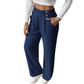 Must-Have🔥👖 Tailored High-Waist Trousers with 4 Metallic Buttons – Sculpted Waist & Wrinkle-Resistant Comfort for Work or Weekend