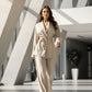 Bestseller🏆 V-Neck Set with Wide-Leg Trousers – Timeless Design & Soft Comfort for Work or Weekend