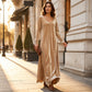 Women's Elegant Long Sleeve Maxi Dress