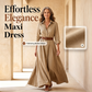 Trending Now⭐ Belted Collared Maxi Dress – Flattering Waist Definition & Soft Drape for Effortless Everyday Elegance