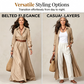 Trending Now⭐ Belted Collared Maxi Dress – Flattering Waist Definition & Soft Drape for Effortless Everyday Elegance