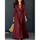 Trending Now⭐ Belted Collared Maxi Dress – Flattering Waist Definition & Soft Drape for Effortless Everyday Elegance