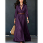 Trending Now⭐ Belted Collared Maxi Dress – Flattering Waist Definition & Soft Drape for Effortless Everyday Elegance
