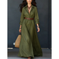 Trending Now⭐ Belted Collared Maxi Dress – Flattering Waist Definition & Soft Drape for Effortless Everyday Elegance