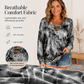 ☀️👚New Arrivals - V-Neck Tie-Dye Top with Lace-Up Detail – Soft Drape & Versatile Style for Any Casual Day