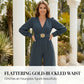 ☀️New Arrivals - V-Neck Belted Jumpsuit with Flowing Wide-Leg
