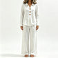 Trending Now👚👖 Long-Sleeve Top & Wide-Leg Pants Set – Soft Drape & Effortless Style for Any Occasion
