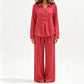 Trending Now👚👖 Long-Sleeve Top & Wide-Leg Pants Set – Soft Drape & Effortless Style for Any Occasion