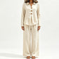 Trending Now👚👖 Long-Sleeve Top & Wide-Leg Pants Set – Soft Drape & Effortless Style for Any Occasion