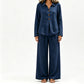 Trending Now👚👖 Long-Sleeve Top & Wide-Leg Pants Set – Soft Drape & Effortless Style for Any Occasion