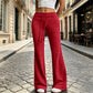 ☀️👖New Arrivals - High-Rise Flared Trousers – Flowing Drape & Versatile Style for Any Casual Occasion