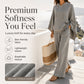 Women's Loose Hooded Cape Top & Wide-Leg Pants Set