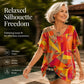 👚New Arrivals - Cooling Fabric V-Neck Top with Artistic Print – Wrinkle-Resistant & Soft Touch for All-Day Wear