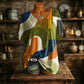 👚New Arrivals - Cooling Fabric V-Neck Top with Artistic Print – Wrinkle-Resistant & Soft Touch for All-Day Wear