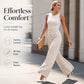 Women's High Waisted Asymmetric Wrap Suit Pants