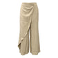 Women's High Waisted Asymmetric Wrap Suit Pants