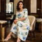 ✨Trending Now 👗 Women's Short Sleeve Printed Dress with Pockets