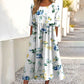 ✨Trending Now 👗 Women's Short Sleeve Printed Dress with Pockets