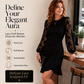 ⌛Limited-time offer-Women's Lace Puff Sleeve Ruched Bodycon Dress