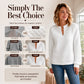 Women's Textured V-Neck Long Sleeve Top
