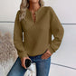 Women's Textured V-Neck Long Sleeve Top