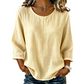 ✨🛍️Fresh Drop - Classic 3/4 Sleeve Tee – Soft Cotton Feel & Versatile Styling for Work or Weekend