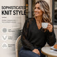 Women's Elegant V-Neck Knit Sweater