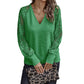 Women's Elegant V-Neck Knit Sweater