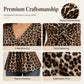 Women's Plus Size Leopard Print V-Neck Top
