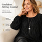 Women's Plus Size Pleated Long Sleeve Top