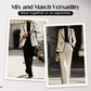 Women's Contrast Trim Blazer and Pant Set