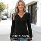 Must-Have👚 Long Sleeve Knit Top with Asymmetrical Hemline – Versatile Layer for Autumn & Winter Style