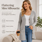 🧥Seasonal Style - V-Neck Cardigan with Relaxed Mid-Length – Soft Drape & Easy Pairing for Any Occasion