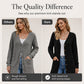 🧥Seasonal Style - V-Neck Cardigan with Relaxed Mid-Length – Soft Drape & Easy Pairing for Any Occasion