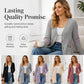 🧥Seasonal Style - V-Neck Cardigan with Relaxed Mid-Length – Soft Drape & Easy Pairing for Any Occasion