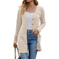 🧥Seasonal Style - V-Neck Cardigan with Relaxed Mid-Length – Soft Drape & Easy Pairing for Any Occasion