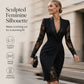 ✨🛍️Fresh Drop - Blazer-Style Top & Lace Skirt Dress – Asymmetrical Drape & Slimming Waist Accent for Any Formal Event