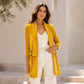 ☀️🧥Seasonal Style - Double-Breasted Velvet Open Cardigan