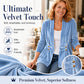 ☀️🧥Seasonal Style - Double-Breasted Velvet Open Cardigan