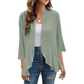 Seasonal Style 🌸Women's 3/4 Sleeve Open Front Cardigan