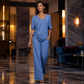 👚New Arrivals - Two-Piece Set with Drawstring Detail – Flattering V-Neck & Breezy Wide-Leg Trousers for Any Occasion