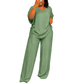 👚New Arrivals - Two-Piece Set with Drawstring Detail – Flattering V-Neck & Breezy Wide-Leg Trousers for Any Occasion