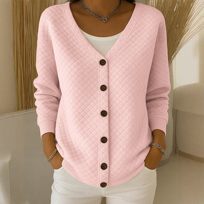 Women's Casual Quilted Button Down Jacket