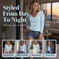 ⌛Limited-Time Offer-Women's Casual Round Neck Pointelle Long Sleeve Top