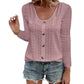 ⌛Limited-Time Offer-Women's Casual Round Neck Pointelle Long Sleeve Top