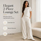 Women's Top & Wide-Leg Pants 2-Piece Set