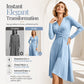 Women's Elegant V-Neck Midi Dress