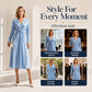 Women's Elegant V-Neck Midi Dress